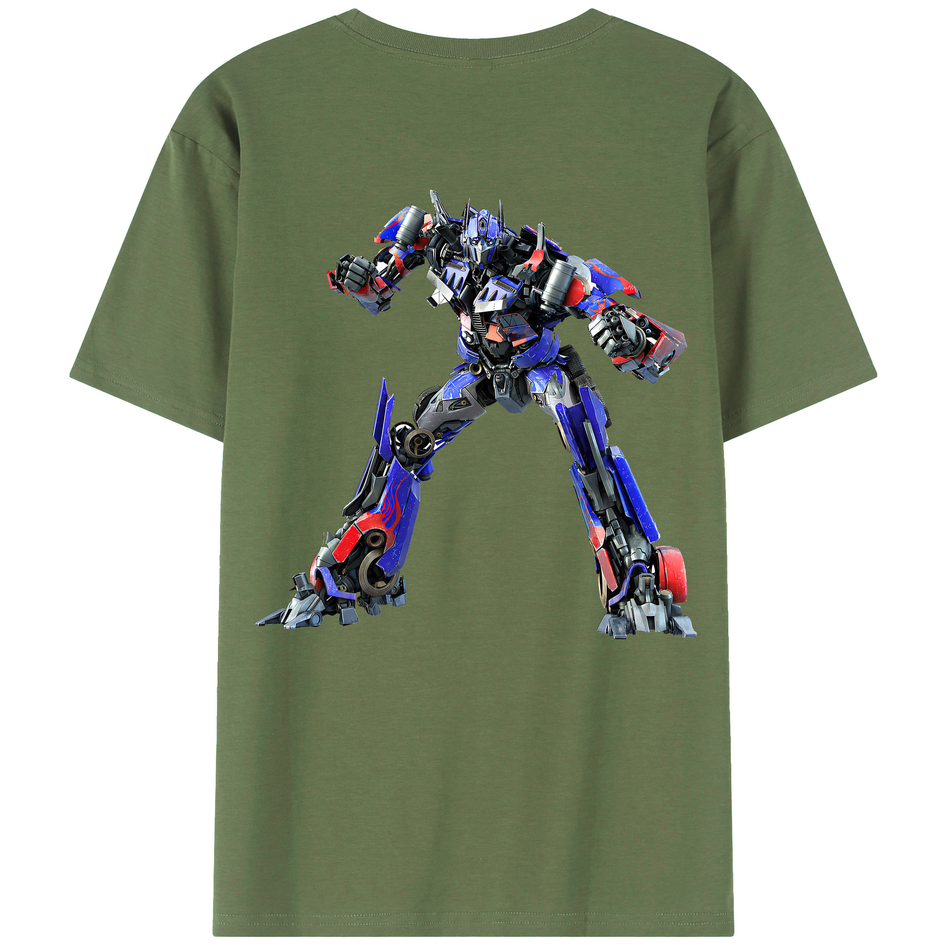 （画像用） Transformers トランスフォーマー 綿100％ メンズ半袖Tシャツ（バックプリント） 通気性